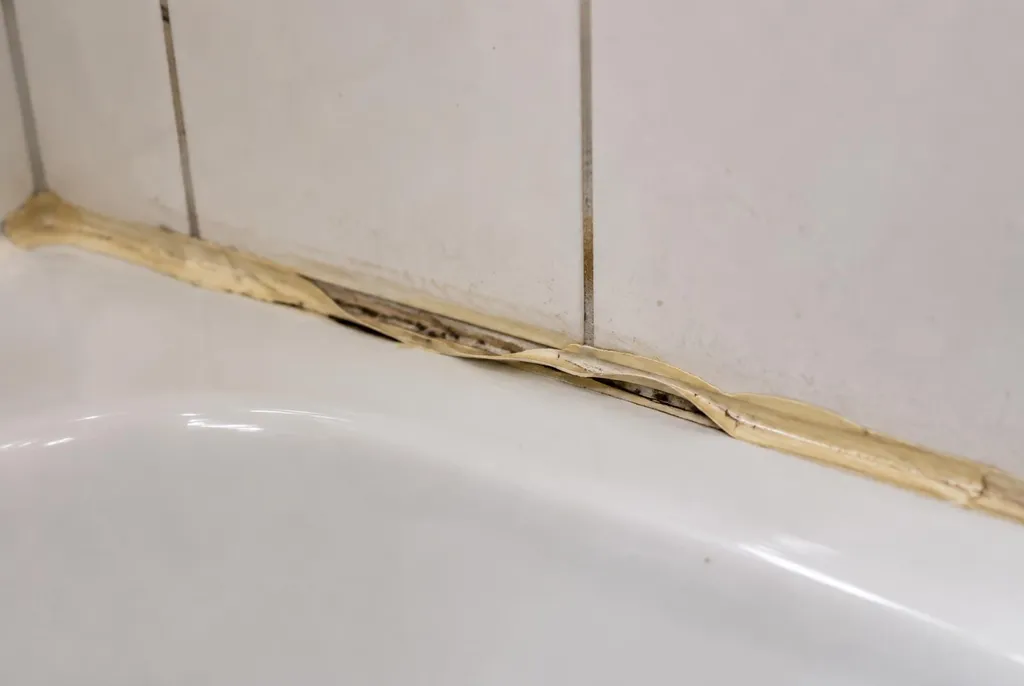 Kitbedrijf Dieren – loslatende kit naast het bad